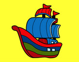 Dibujo Barco de corsarios pintado por amalia