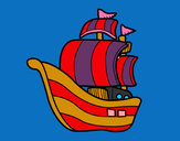 Dibujo Barco de corsarios pintado por Barcosalom