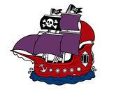 Dibujo Barco pirata pintado por emir