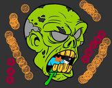 Dibujo Cabeza de zombi pintado por karlifresi