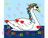 Dibujo Cisne con flores pintado por sheilamanz