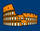 Dibujo Coliseo romano pintado por hpna