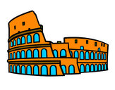 Dibujo Coliseo romano pintado por lamuerte