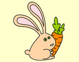 Dibujo Conejo con zanahoria pintado por Lidia3