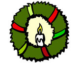 Dibujo Corona de navidad II pintado por azalia 
