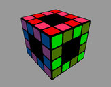 Dibujo Cubo de Rubik pintado por reloginto