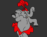 Dibujo Elefante bailando pintado por amalia