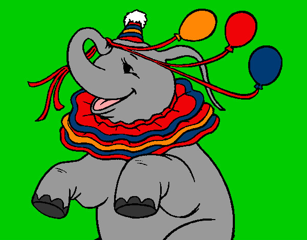 Elefante con 3 globos