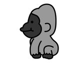 Dibujo Gorila bebé pintado por joakin
