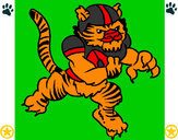 Dibujo Jugador tigre pintado por diablito