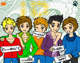 Dibujo Los chicos de One Direction pintado por 1Dza