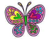 Dibujo Mandala mariposa pintado por GlendaSans