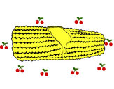 Dibujo Mazorca de maíz 1 pintado por azalia 