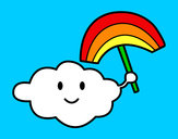 Dibujo Nube con arcoiris pintado por tizi2014