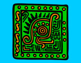 Dibujo Símbolo maya pintado por amalia