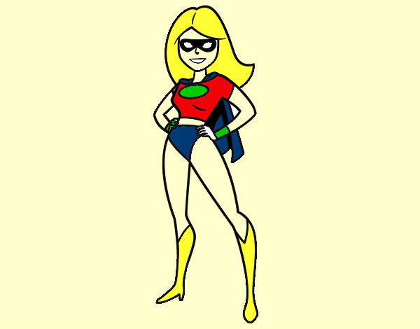 Dibujo Superheroina pintado por Uscanga