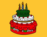 Dibujo Tarta de cumpleaños pintado por keviniu