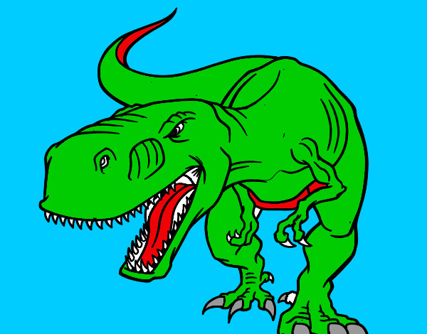 Dibujo Tiranosaurio Rex enfadado pintado por emir