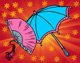 Dibujo Abanico y paraguas pintado por sofia04
