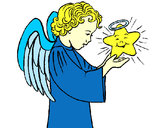Dibujo Ángel y estrella pintado por sofia04