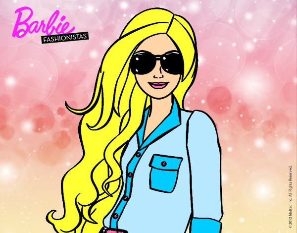 Dibujo Barbie con gafas de sol pintado por hapiest