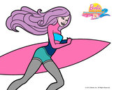 Dibujo Barbie corre al agua pintado por BARBILI