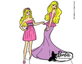 Dibujo Barbie estrena vestido pintado por lucelena