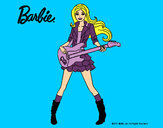 Dibujo Barbie guitarrista pintado por amalia