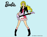 Dibujo Barbie guitarrista pintado por Vianccah