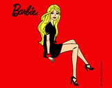 Dibujo Barbie sentada pintado por amalia