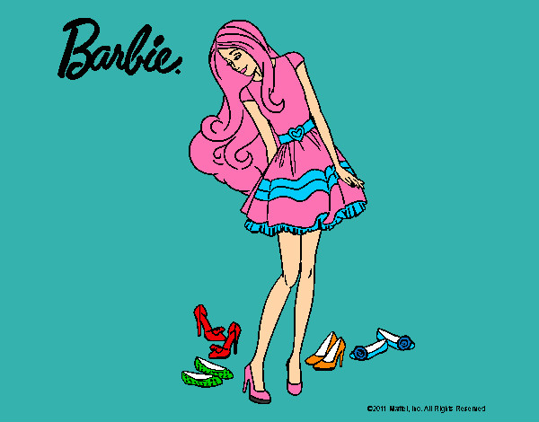 Barbie y su colección de zapatos