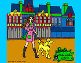 Dibujo Barbie y su perrita pintado por kittylove