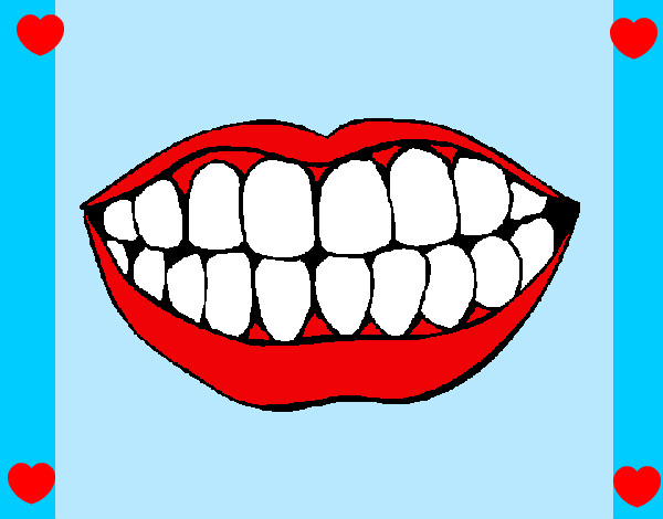 Dibujo Boca y dientes pintado por sofia04
