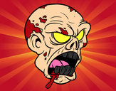 Dibujo Cabeza de zombi pintado por DEMIAN4
