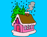 Dibujo Casa en la nieve pintado por sofia04