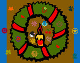 Dibujo Corona de navidad II pintado por Weegee