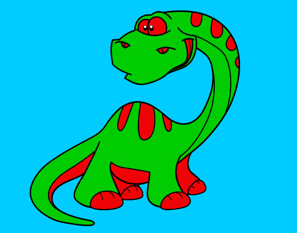 Dibujo Diplodocus joven pintado por jogo