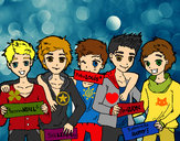 Dibujo Los chicos de One Direction pintado por Lucia1D