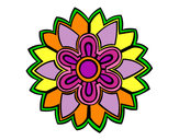 Dibujo Mándala con forma de flor weiss pintado por Manuelita2