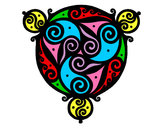 Dibujo Mandala con tres puntas pintado por Manuelita2