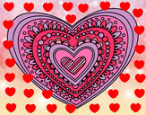 Dibujo Mandala corazón pintado por jadeasita