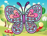 Dibujo Mandala mariposa pintado por alicia33