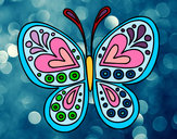 Dibujo Mandala mariposa pintado por Lulita102