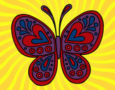 Dibujo Mandala mariposa pintado por sofia04