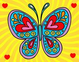 Dibujo Mandala mariposa pintado por arleyt