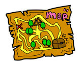 Dibujo Mapa del tesoro pintado por LUCIAANDRE