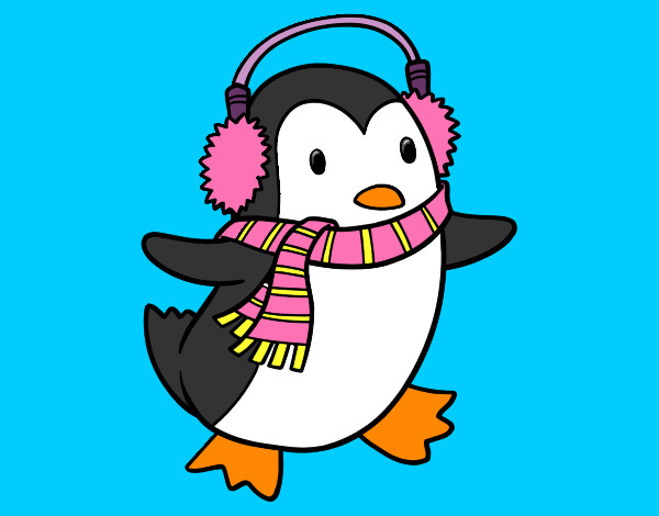 Pingüino con bufanda