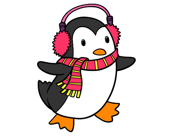 Pingüino con bufanda