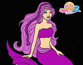 Dibujo Sirena sentada pintado por amalia