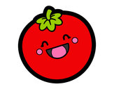 Dibujo Tomate sonriente pintado por eimy567